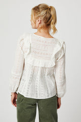 Rochelle Broderie Blouse | Off-White