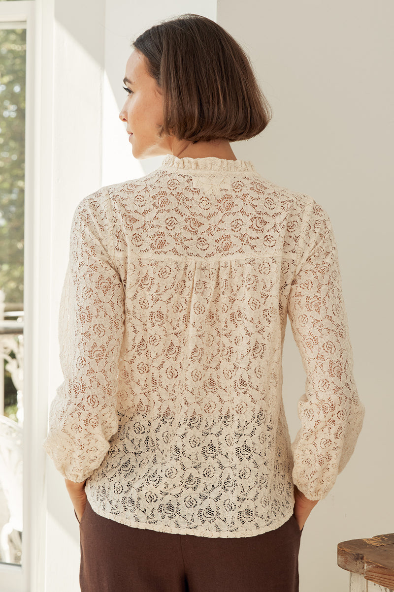 Amelie Lace Blouse | Ivory
