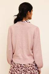 Alpaca Blend Puff Sleeve Jumper | Dusty Pink