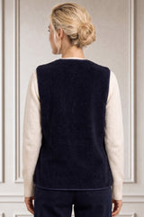 Borg Wool Blend Gilet | Navy
