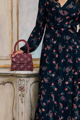 Beaded Handbag | Tonal Red/Pink