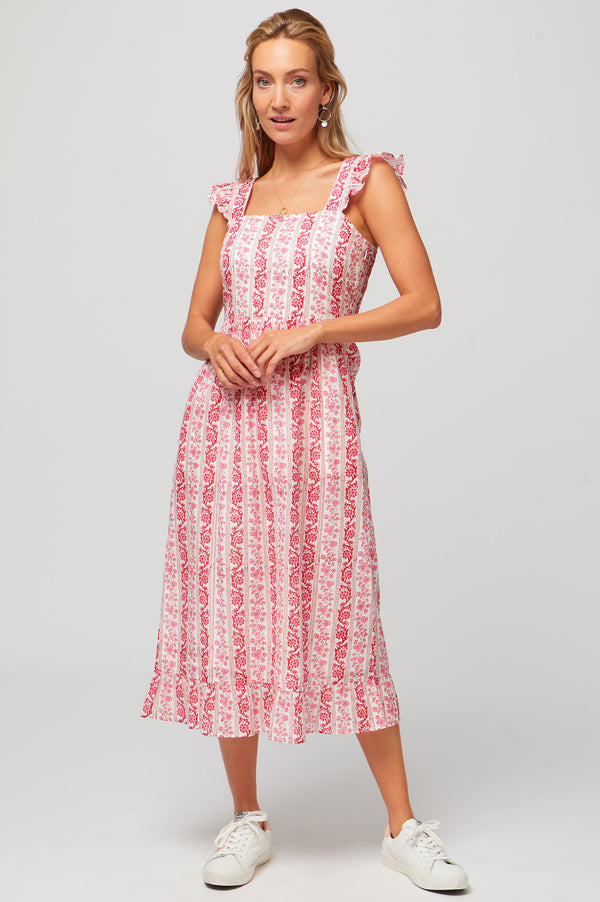 Birdie-Dress-Linear-Botanical-Pink