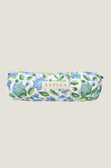 Block Print Organic Cotton Cosmetic Case | Garden Jaal Blue/Green - Aspiga