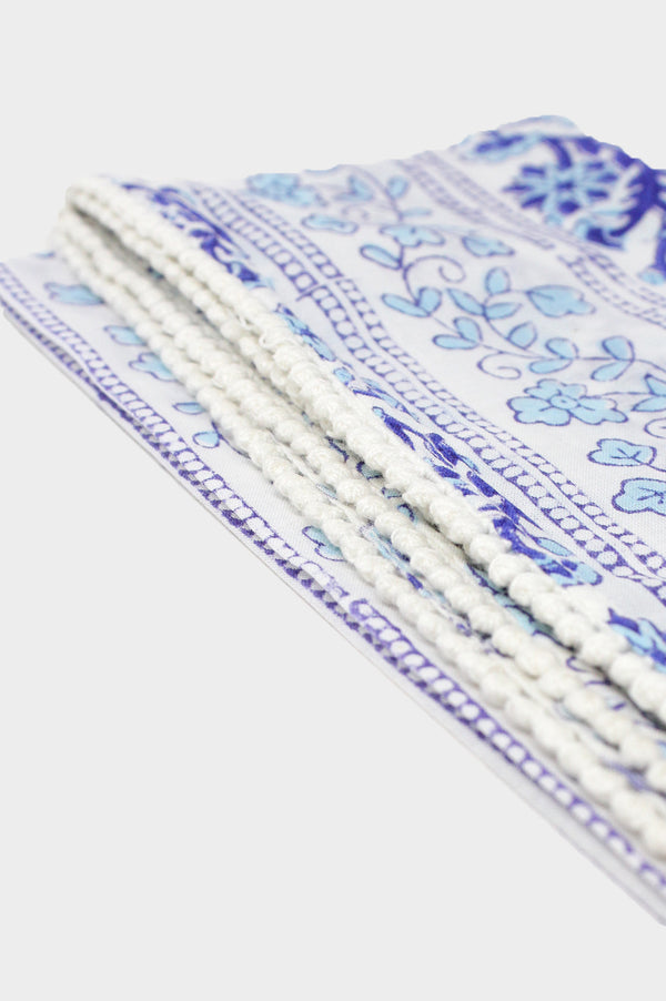 Napkins-Pack-of 4-Linear-Botanical-Blue