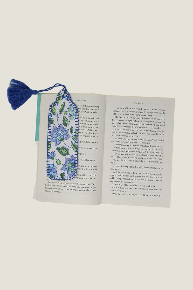 Block Print Bookmark | Blue/Green