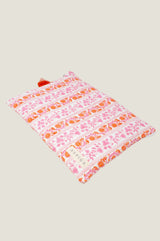 Block Printed Laptop Bag | Linear Botanical Orange/Pink