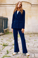 Charlie Stretch Corduroy Trousers | Atlantic Blue