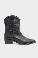 Camilla Short Cowboy Boots | Black