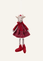 Tartan Mouse Hanging Decoration | Red