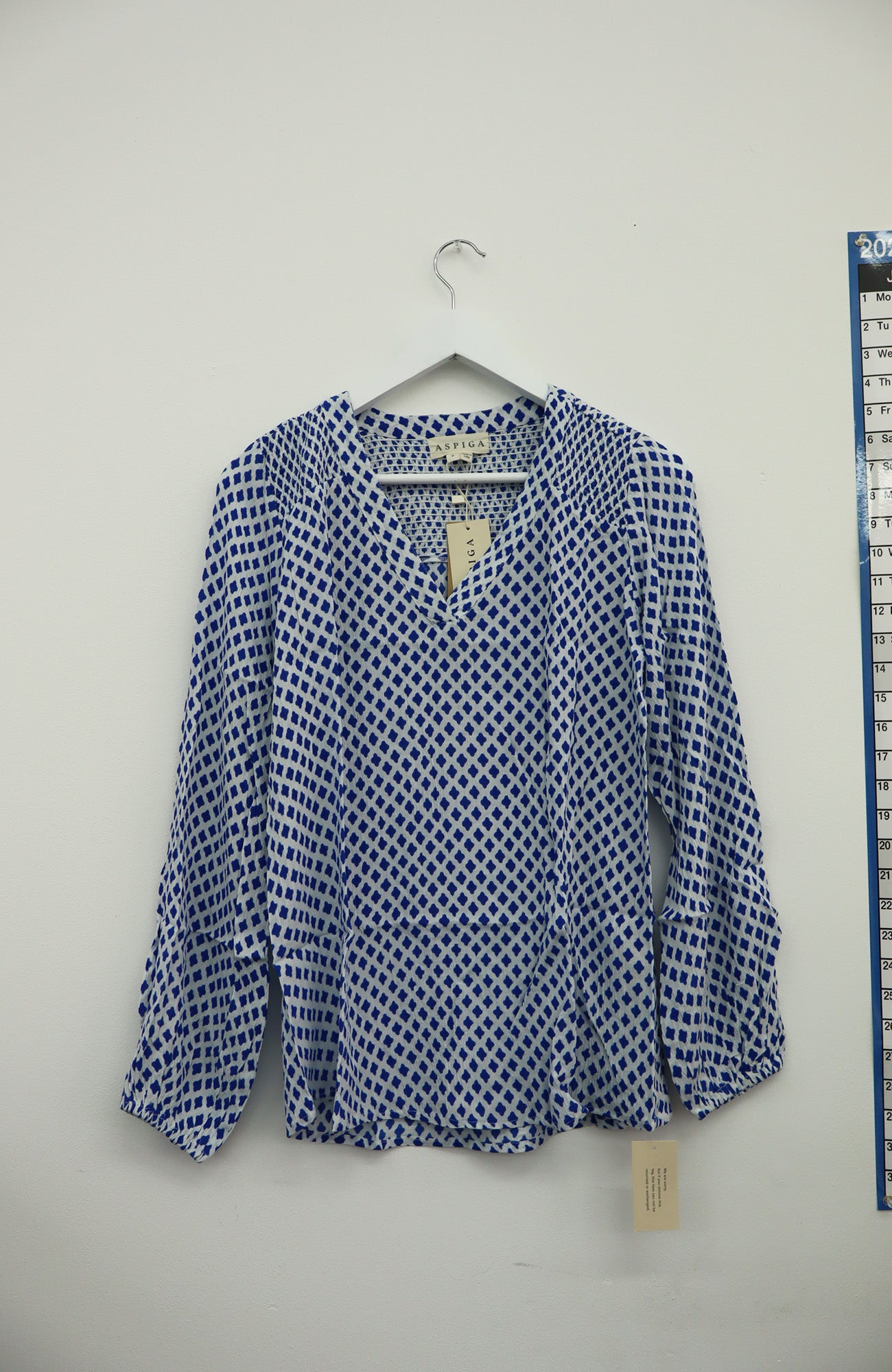 Clea Blouse | Diamond Geo Blue