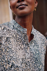 Samantha Blouse | Lamu Beige/Gold
