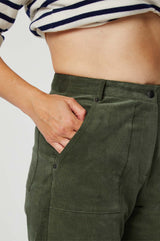 Utility Stretch Corduroy Trousers | Khaki