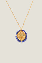 Santa Maria Necklace | Gold/Cobalt Blue