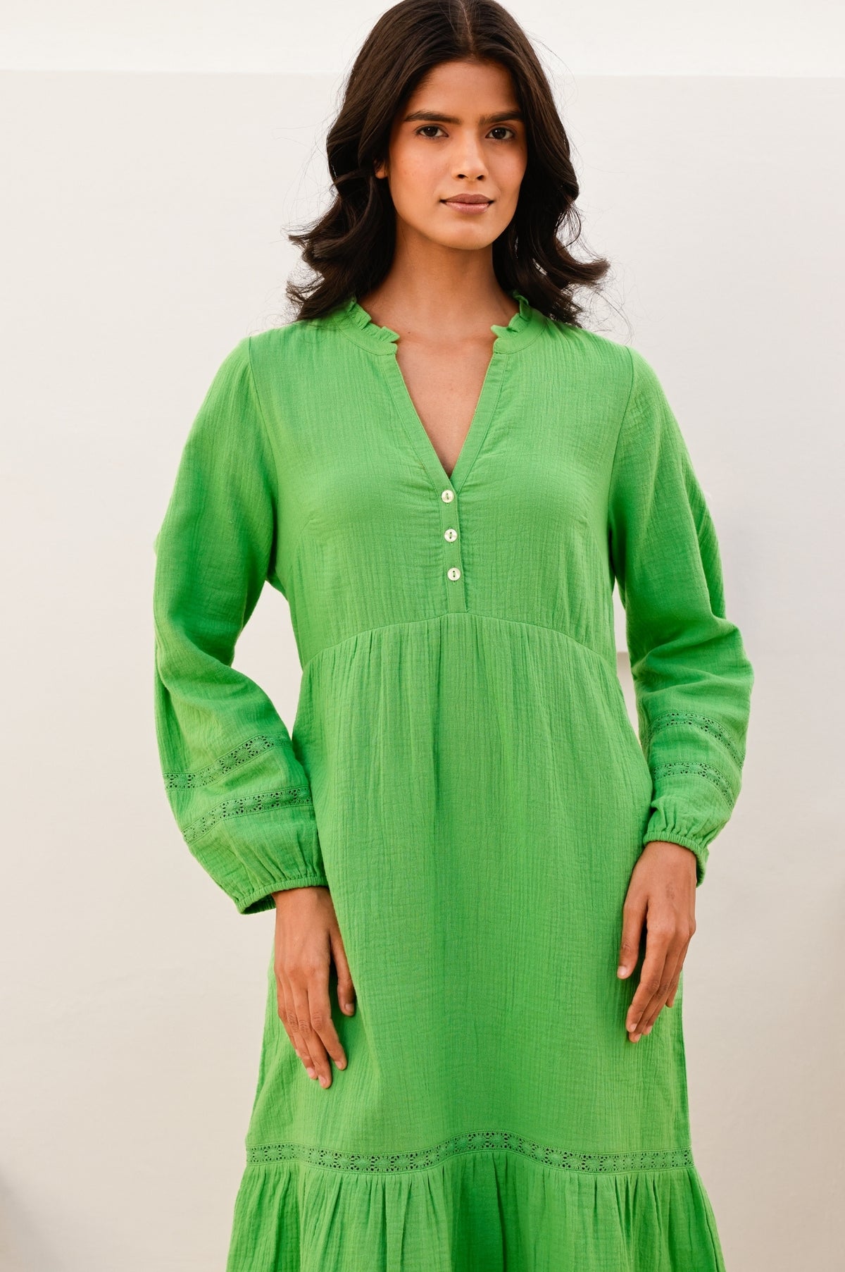 Sadie Organic Cotton Cheesecloth Dress