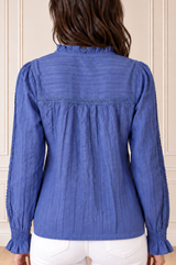 Vienna Long Sleeve Blouse | Cobalt