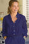 Women's Collared Linen Shirt | Navy