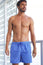 Men's Recycled Swim Shorts | Daisy Flower Marina Blue/Green