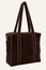 Velvet Tote Zipper Bag | Chocolate
