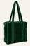 Velvet Tote Zipper Bag | Green