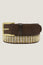 Full Beaded Leather Belt | Light Gold