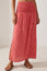 Brady Viscose Crinkle Skirt | Lixus Red/White