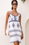 Imogen Dress | White/Navy