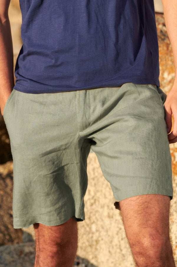 Men's Premium Linen Shorts | Khaki