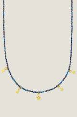 Beaded Star Necklace | Navy