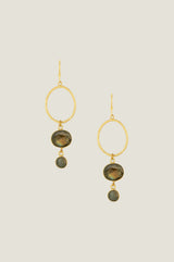 Pendant Earrings | Gold/Grey