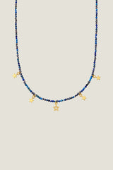 Beaded Star Necklace | Navy