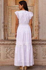 Broderie Organic Cotton Pippa Dress | White