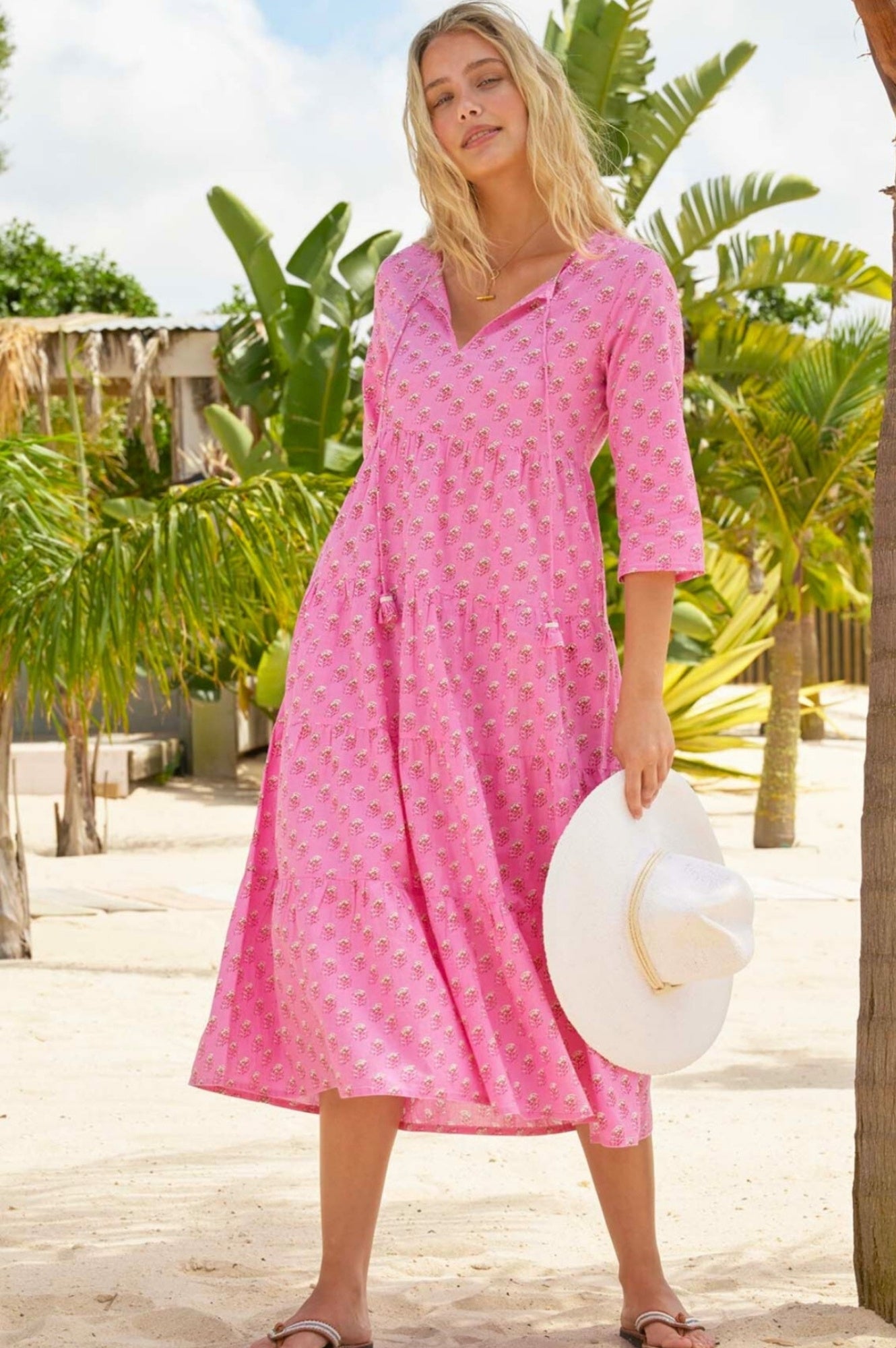 Emma Cotton Dress | Periwinkle Pink