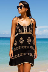 Imogen Dress | Black/Gold