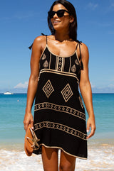 Imogen Dress | Black/Gold