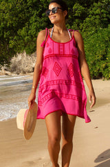 Imogen Dress | Pink/Red