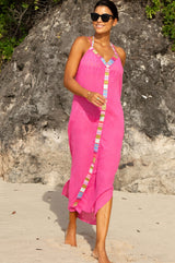 Ipanema Embroidered Dress | Pink/Multi