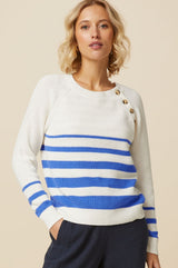 Rhia Jumper | Stripe Ivory/Blue