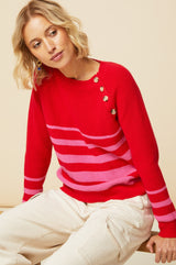 Rhia Jumper | Stripe Red/Pink