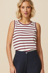 Stripe Tank Top | Cream/Red/Navy