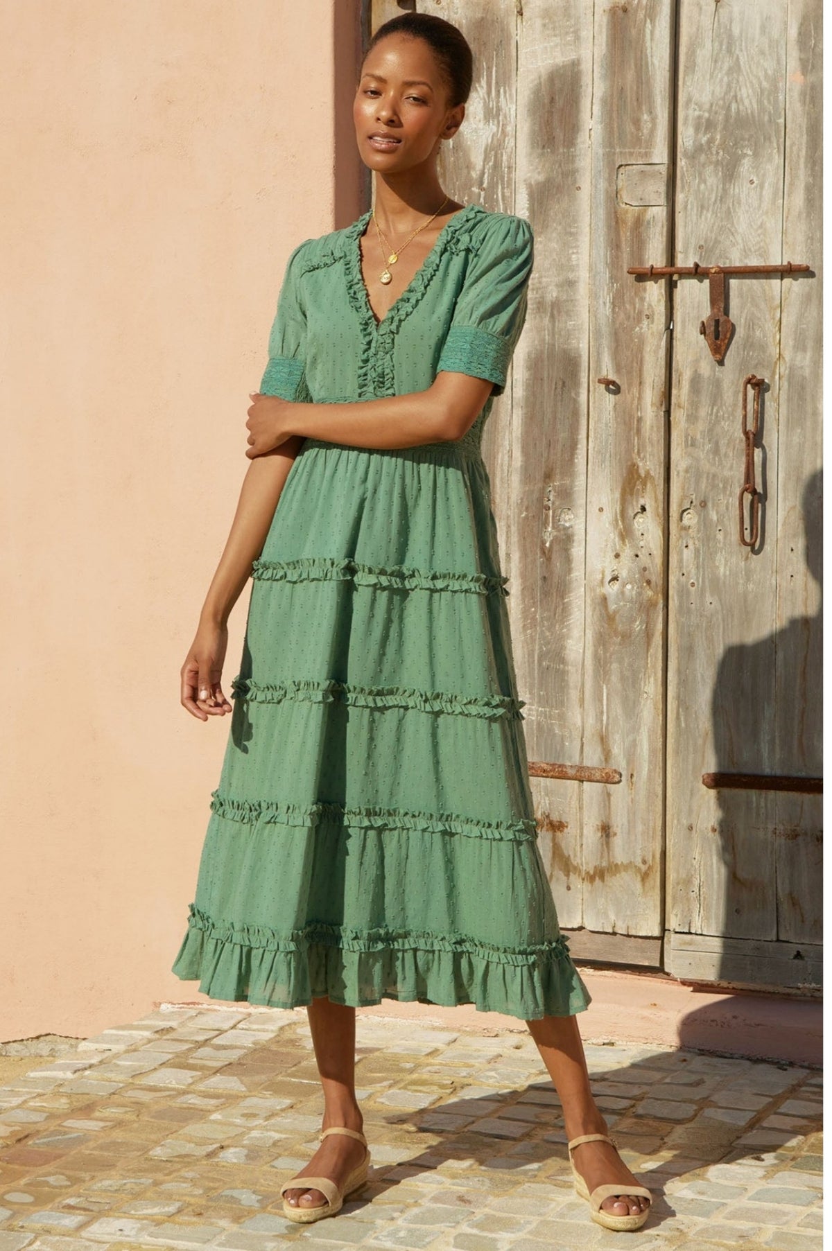 Fashion Ladies Poppy Dress V Neck Khaki Boho Dress Aspiga Ladies Sustainable Viola Cotton Khaki V-Neck Short Sleeve Fashion Ladies Poppy Dress V Neck Khaki Boho Dress Aspiga Ladies Sustainable Viola Cotton Khaki V-Neck Short Sleeve
