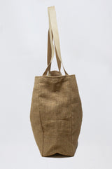 Coral Jute Beach Bag | Natural/Gold