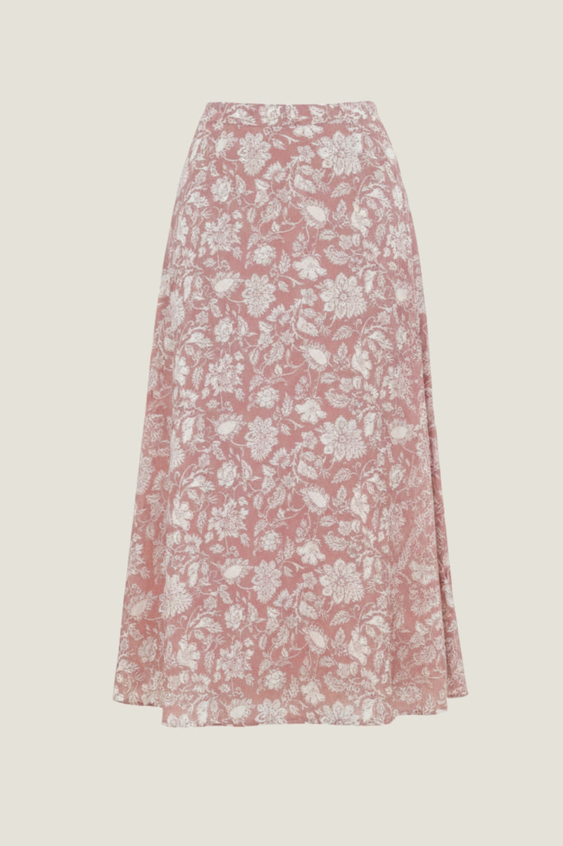 Neve Skirt | Blossom Dusty Pink/White