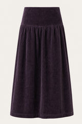 Dropped Waist Baby Cord Skirt | Aubergine