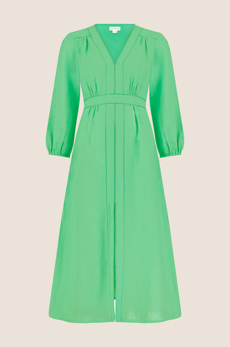 Jamila Linen Dress | Green