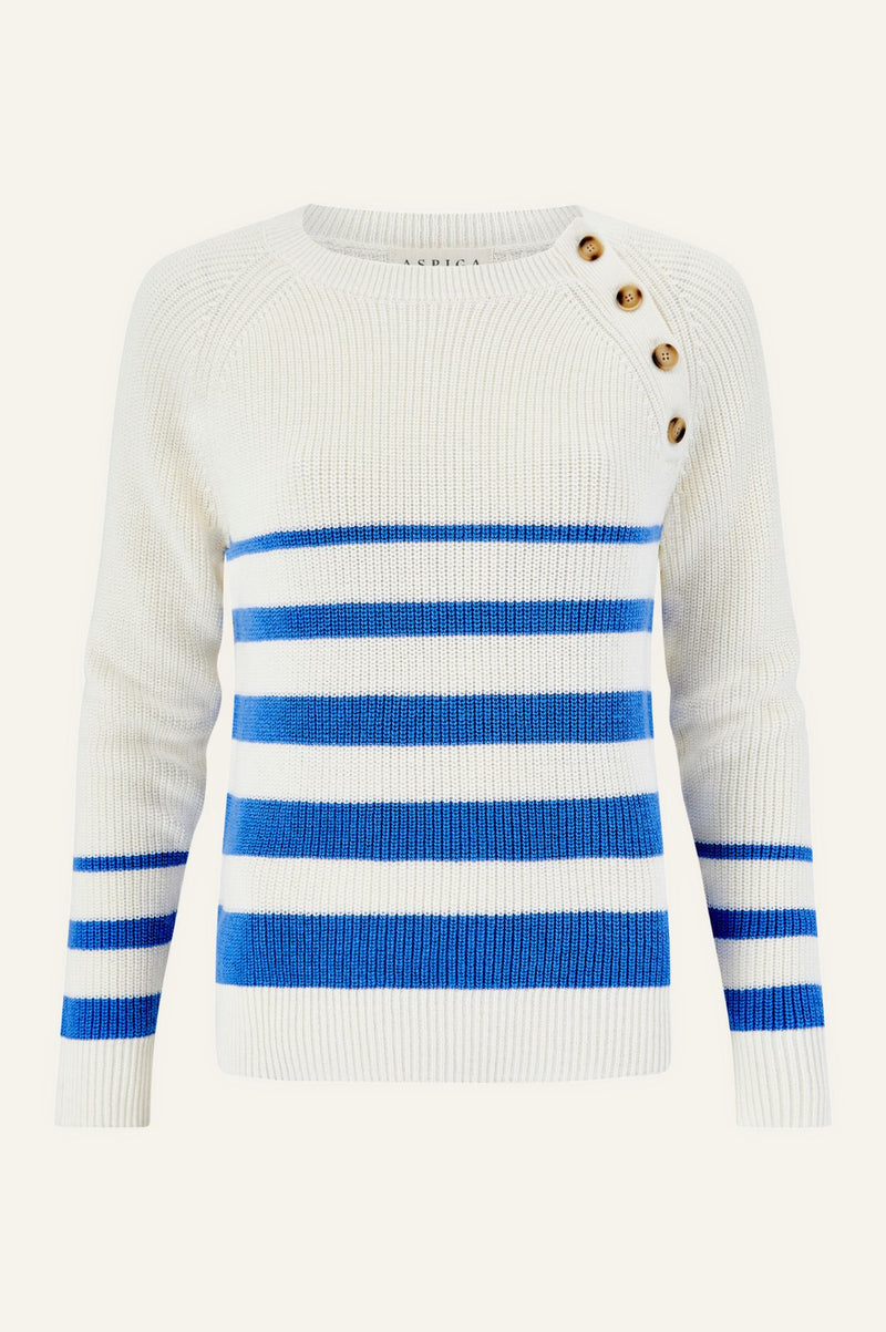 Rhia Jumper | Stripe Ivory/Blue