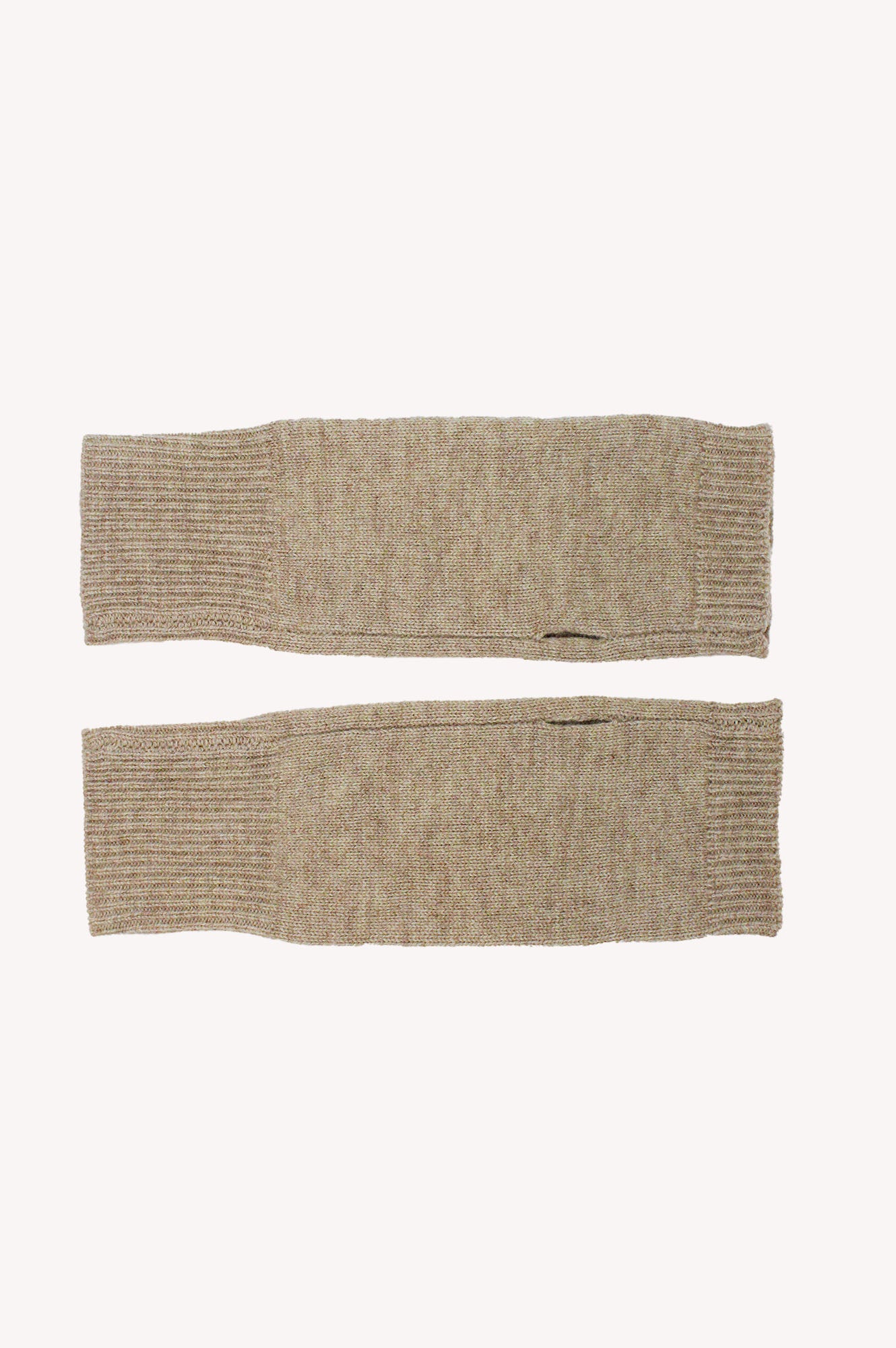 Merino Wool Fingerless Gloves | Taupe