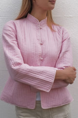 Cotton Quilted Jacket | Pink - Aspiga