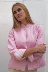 Cotton Quilted Jacket | Pink - Aspiga