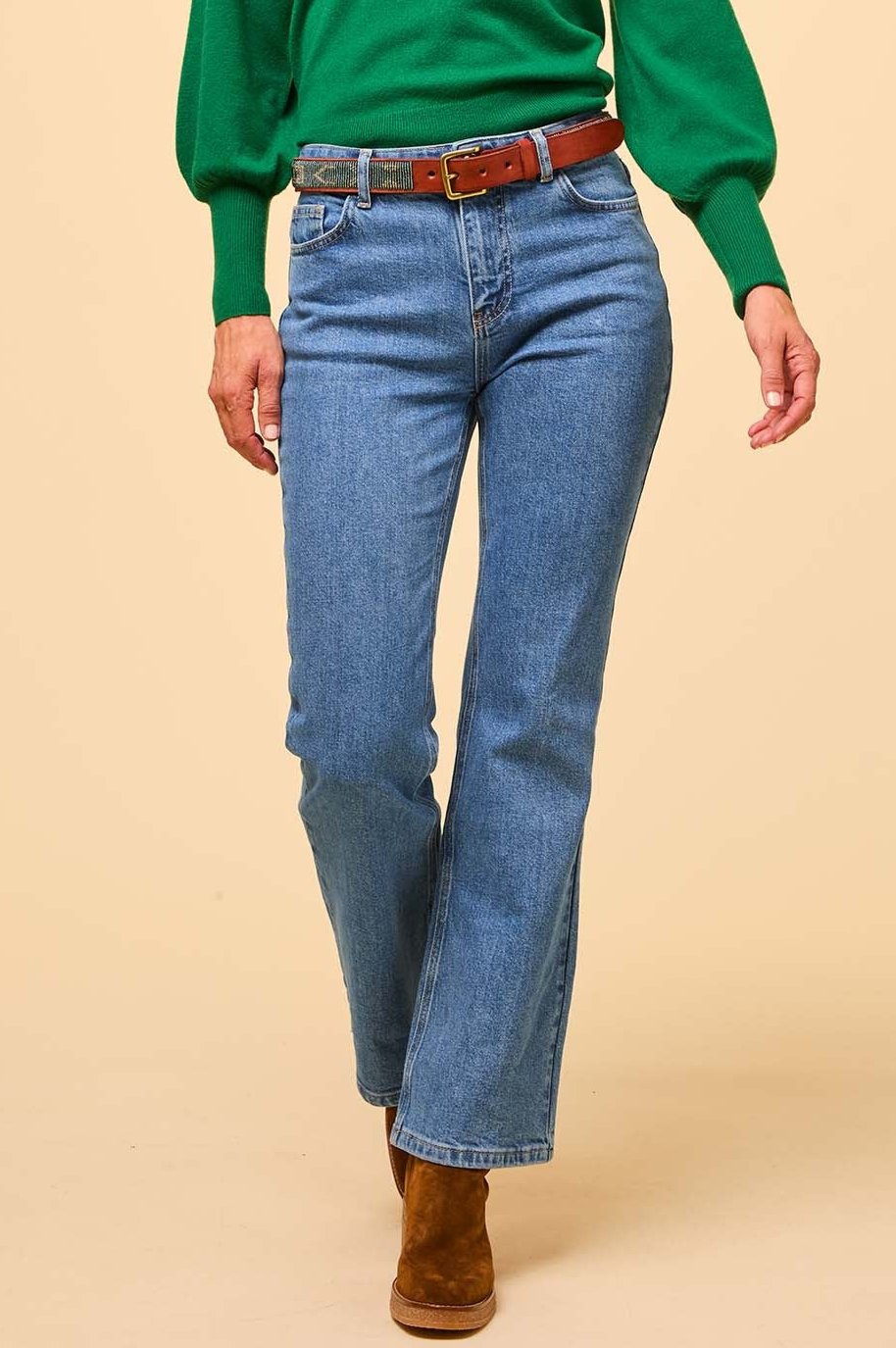 Denim Boot Cut Jean Mid Wash