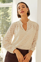 Amelie Lace Blouse | Ivory
